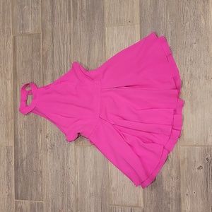 Hot Pink Fashion Nova Flare Mini Dress, size L